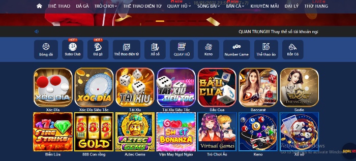 Goal123 online casino với đồ họa và thiết kế vô cùng cuốn hút